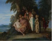 Claude Gillot A scene inspired by the Commedia oil painting